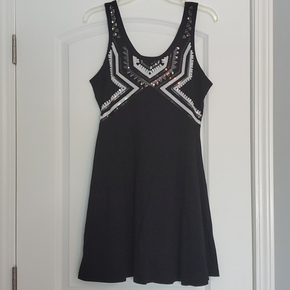 Express sequined black dress, sz L - Picture 1 of 4